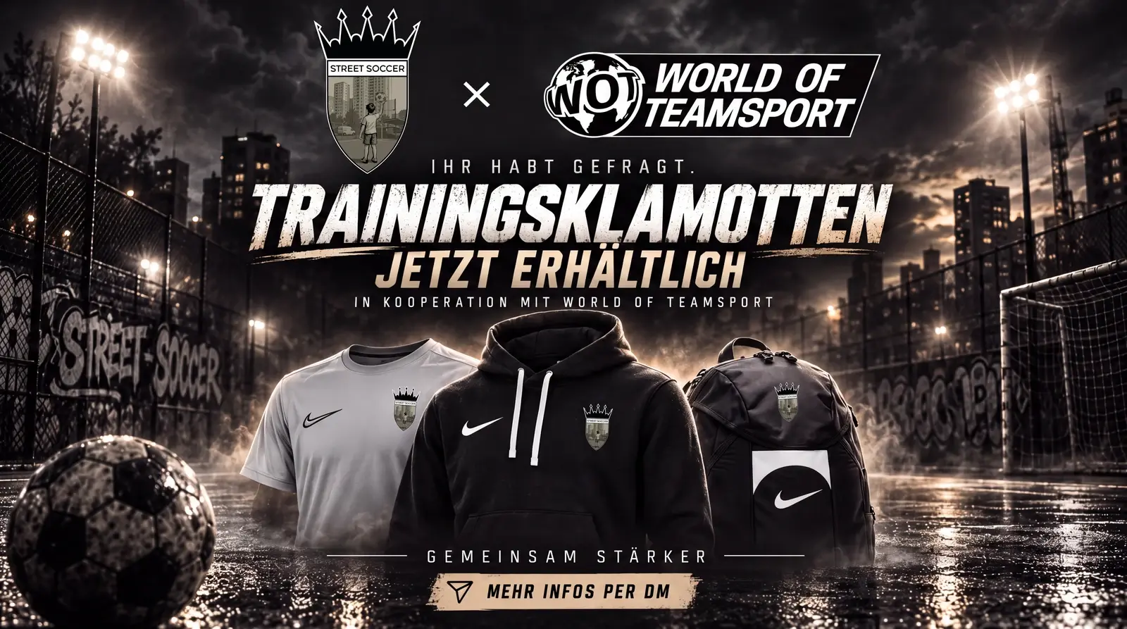 Street Soccer Stuttgart Trainingskleidung in Kooperation mit World of TeamSport